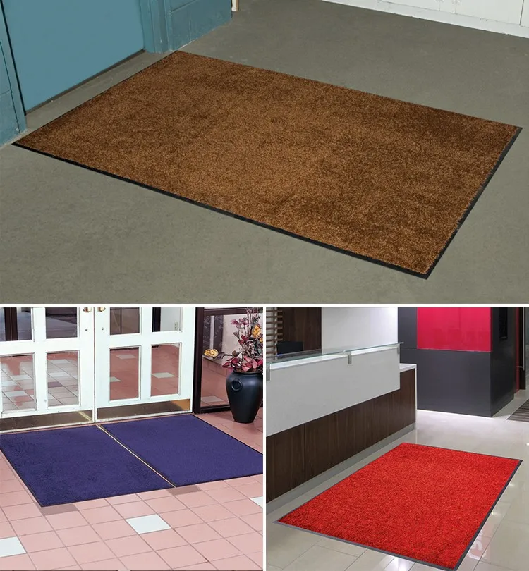 Grey Black Floor Mats All Weather Door Mats For High Traffic Areas