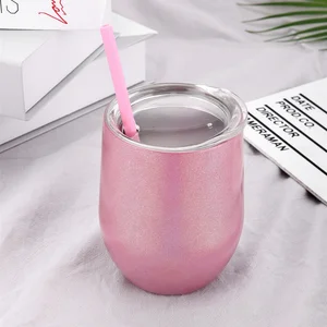 Image of Stainless Steel Stemless Wine Glass Tumbler, 12 oz | Double Wall Vaccum Insulation Tumbler