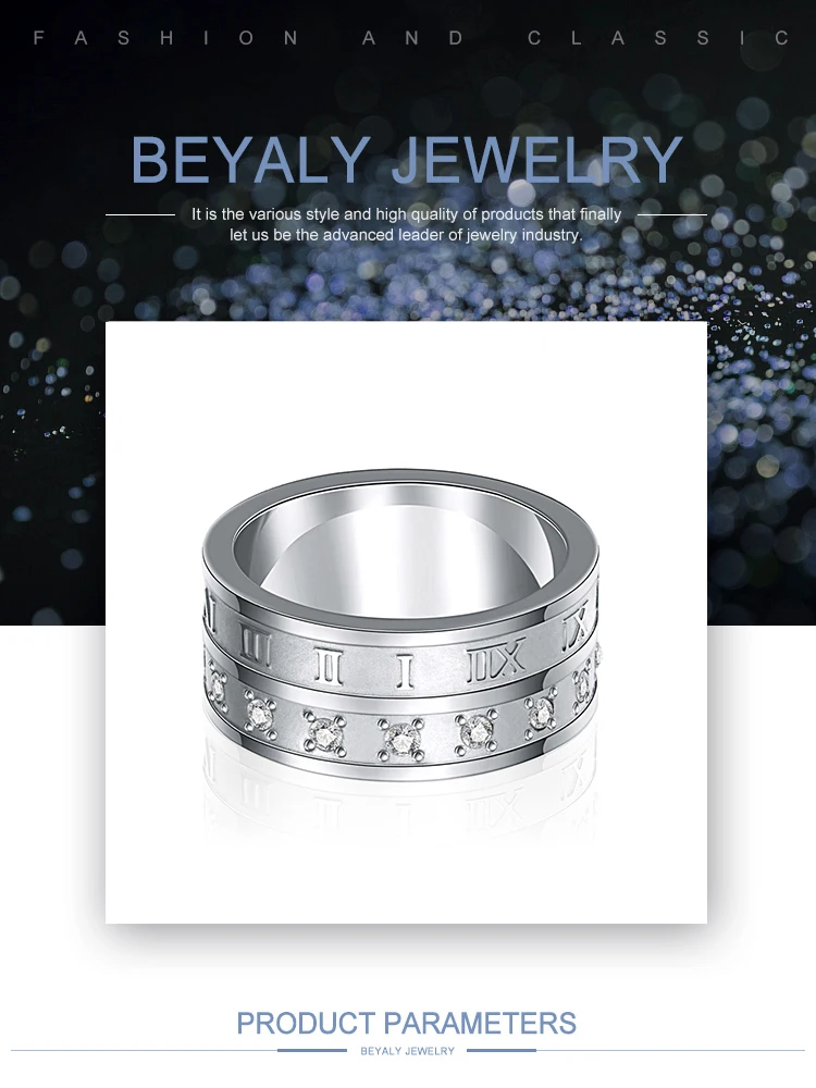 product-Unisex Stainless Steel Cz Number Fashion Ring Hot-BEYALY-img