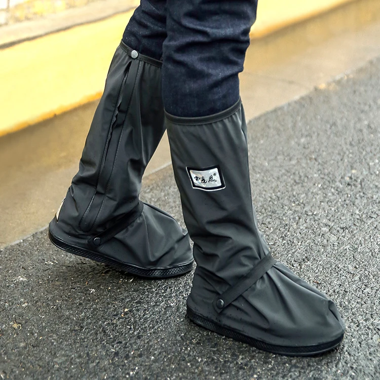 Waterproof Rain Shoes Cover Men Women Reusable Durable Thicken Flat Overshoes 