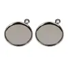 Custom size copper gunblack pendants bezel blanks cabochons base for jewelry making bezel pendants