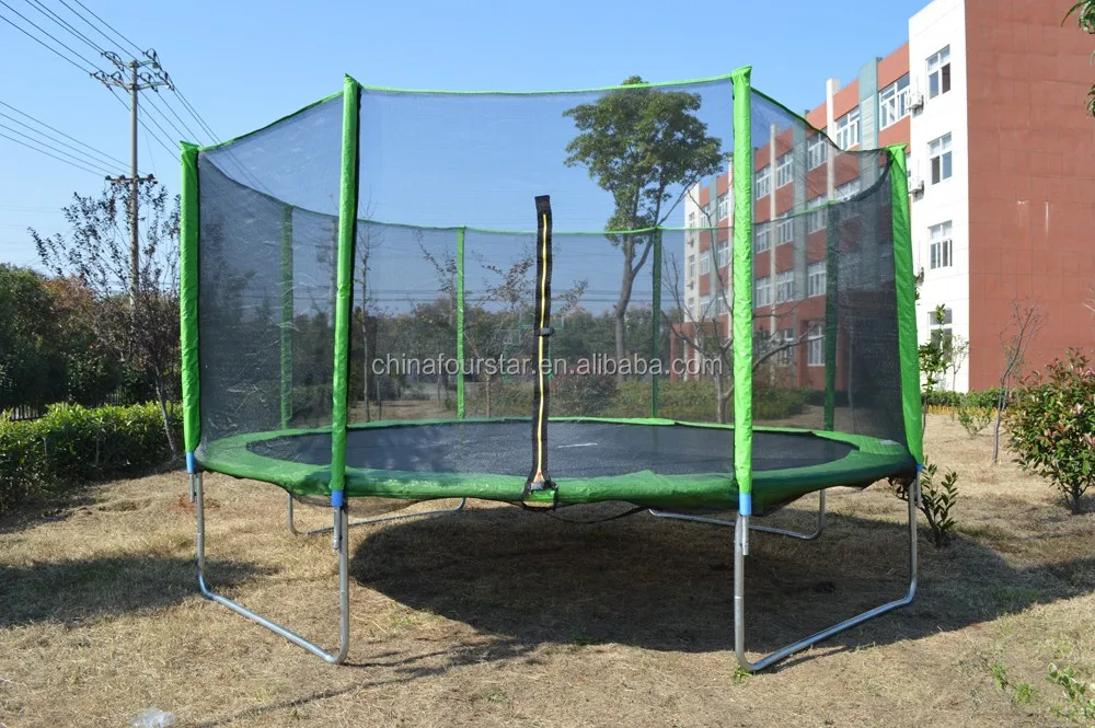 
16FT CE Outdoor Biggest Home Gym Sport trampoline with safety net ladder 