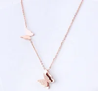 

stainless steel jewelry butterfly women necklace