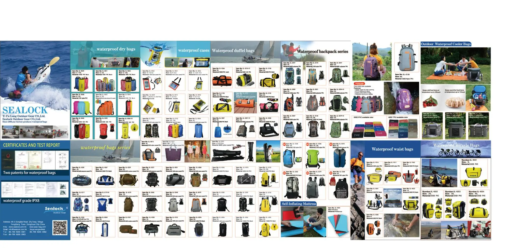 420D 2SC TPU Hot fashion with ODM OEM factory price for air-right zipperd Backpack for survival kit