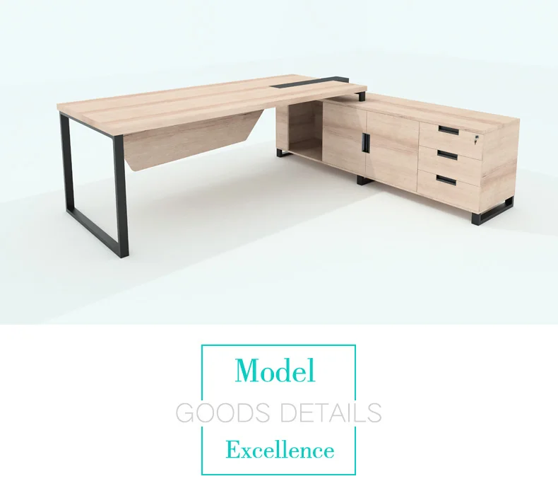 Modern office table design luxury wooden counter manager office furniture executive desk
