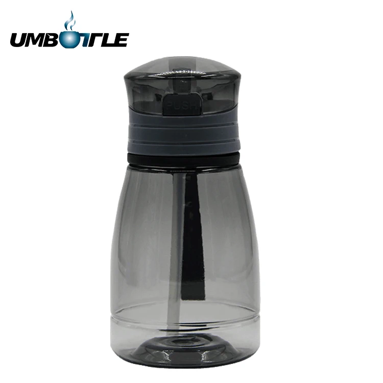 
Portable cute safe pp kids plastic drinking water bottle with a pop-up straw 
