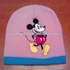 Hot sale embroider cute mickey mouse knitted hats