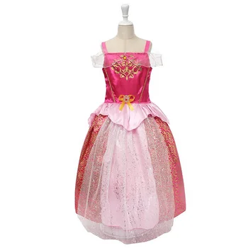 Girls Sleeping Beauty Dress Kids Summer Princess Cosplay Costume ...