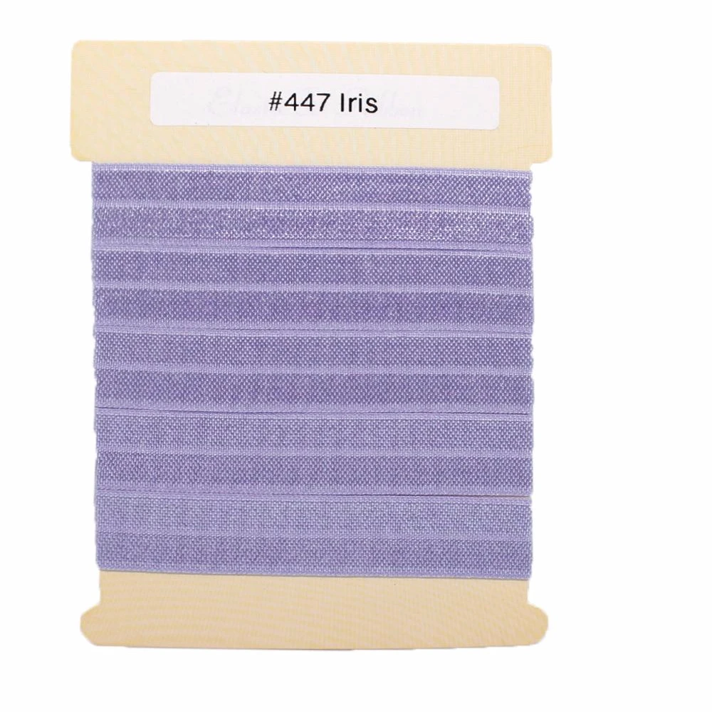 

Wholesale purple solid fold over elastic ribbon FOE for headband, Customized