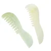 Natural Green Jade Head Roller Massager , Stone Hair Massage Comb , Jade Hair Brush