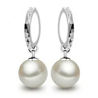 

925 Sterling Silver Drop Earrings For Women Shell Pearl Earrings