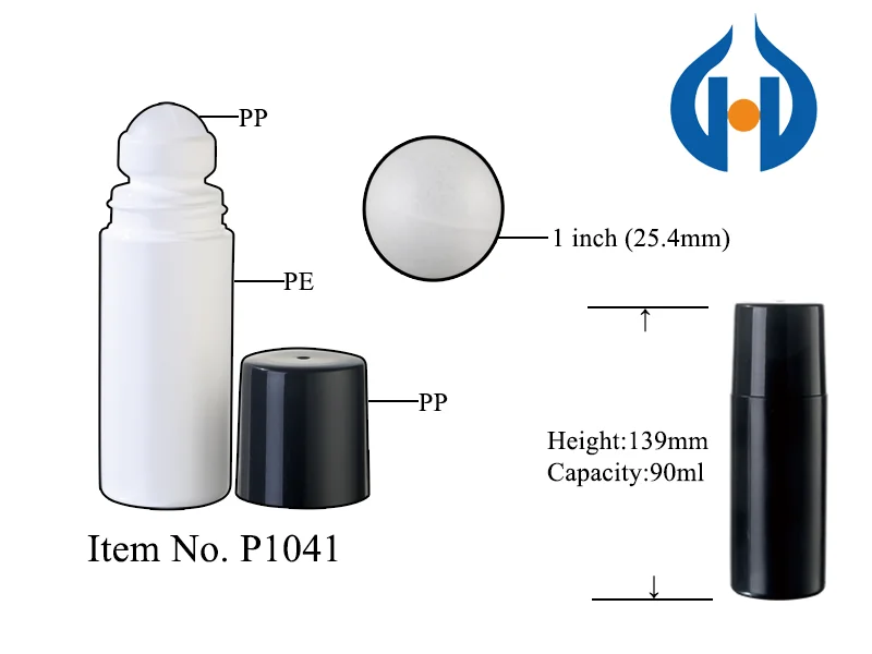 Plastic Roller Ball For Cosmetic Deodorant Roller Container Roll On