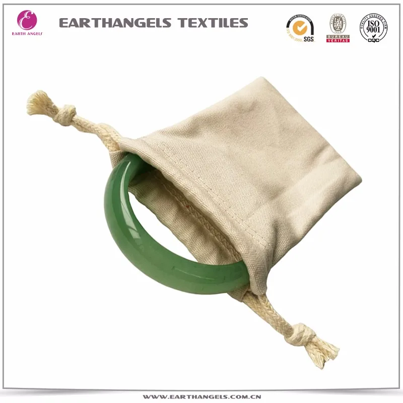 
Custom Logo Printed 100% Cotton Small Pouch For Jewelry 