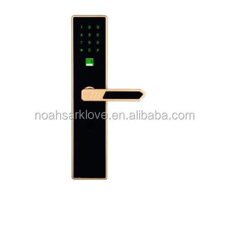 

WiFi Fingerprint Smart Door Lock for Home Security, Black, golden