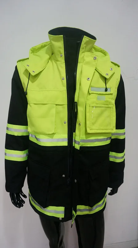 Winter Uniform Jackets Traffic Police Quilted Jacket 100% Polyester ...