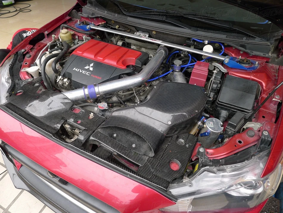 20082015 Ks Style Carbon Fiber Air Box Air Intake For Mitsubishi