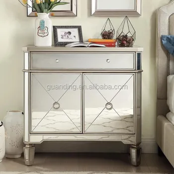 2 Door 1 Drawer Mirrored Console Cabinet For Home Ornament Buy