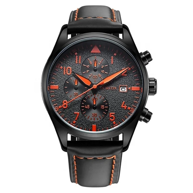 

factory price mens quartz analog ochstin chronograph watch, 3 color options