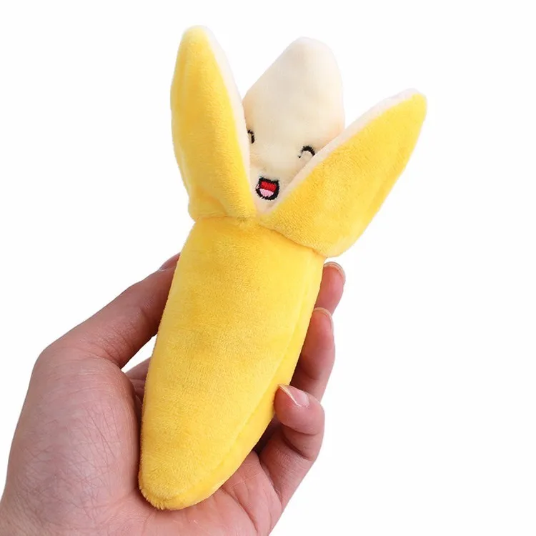 plush banana dog toy