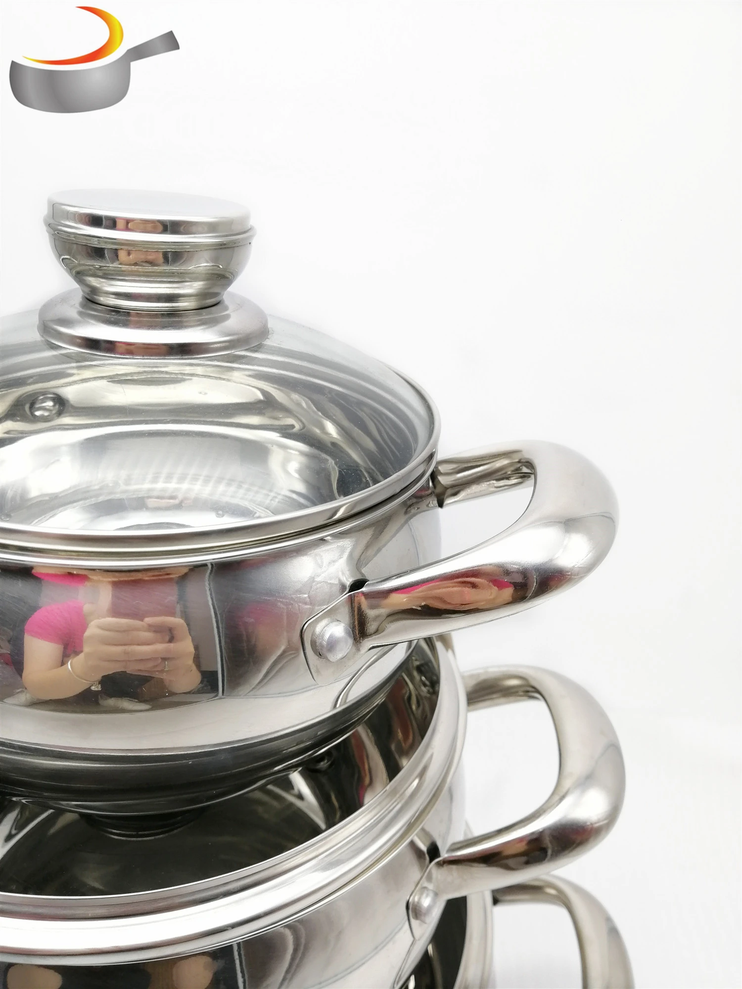 German Style Royal Prestige Stainless Steel Apple Shape Cookware Pot