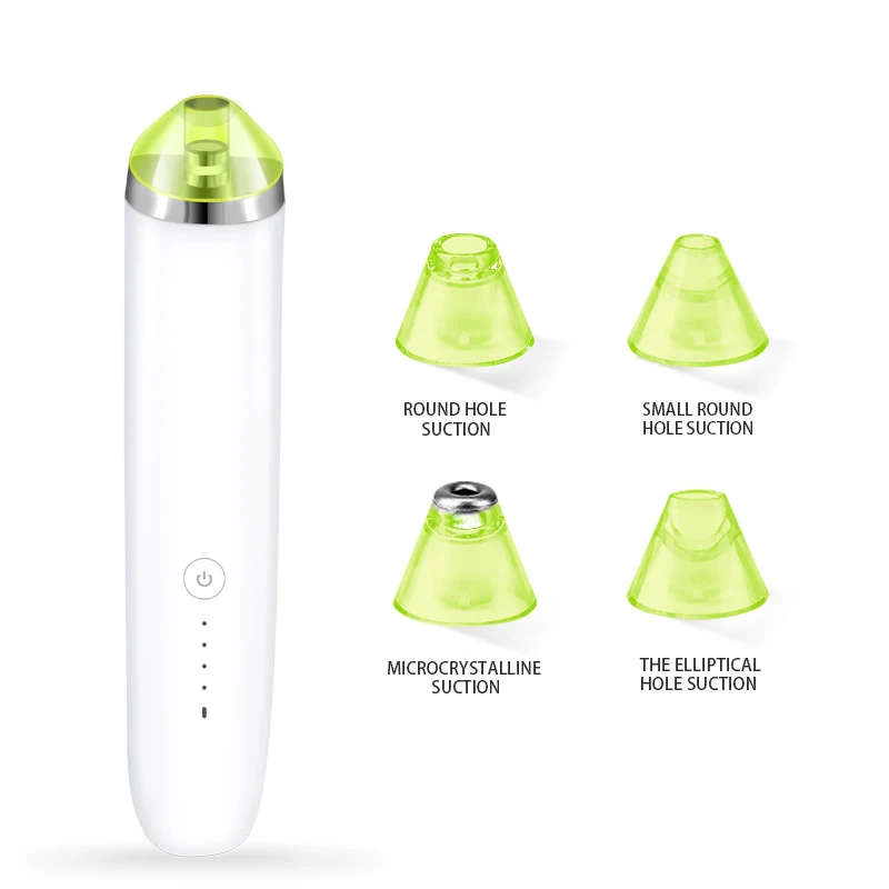 

New Products 2019 Innovative Product Electric Facial Pore Blackhead Suction Remover Vacuum Cleaner Pump Tool Kit Extractor, Green and gold