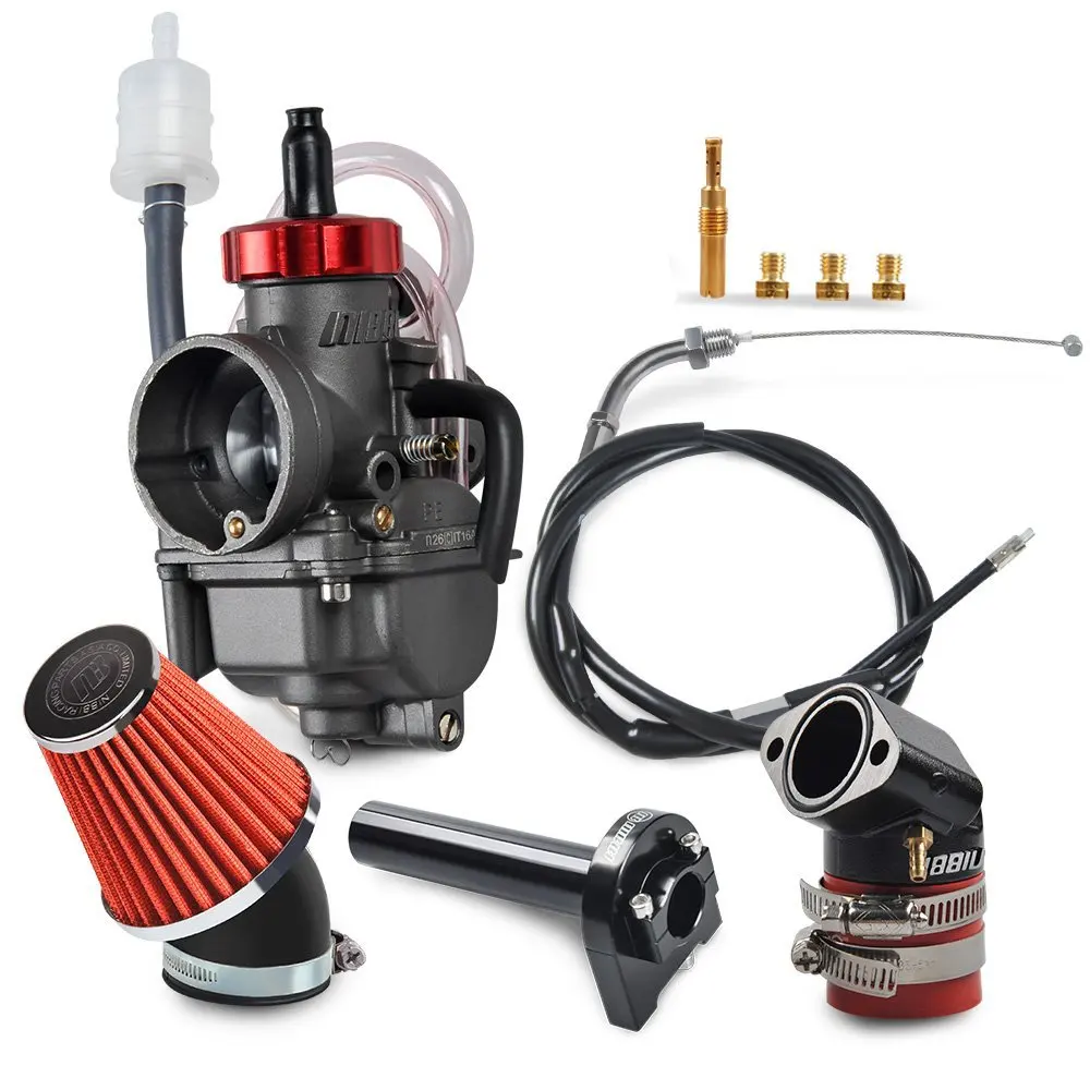 Get Quotations · NIBBI RACING PARTS Replacement Orginal High Performance Speed Modified Carburetor Kit PE26MM GY6 Intake Manifold Throttle
