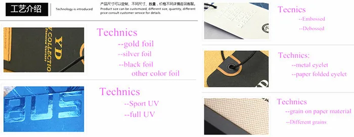 China Factory Custom Printing Paper Clothes Price Tag