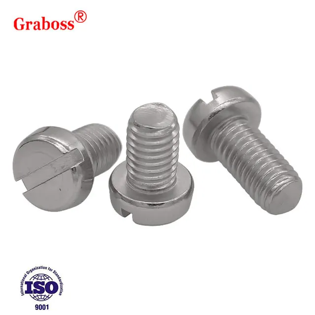 M4 Stainless steel Slotted Cylinder Head Screw One Word Bolt GB65 5mm-75mm Long 