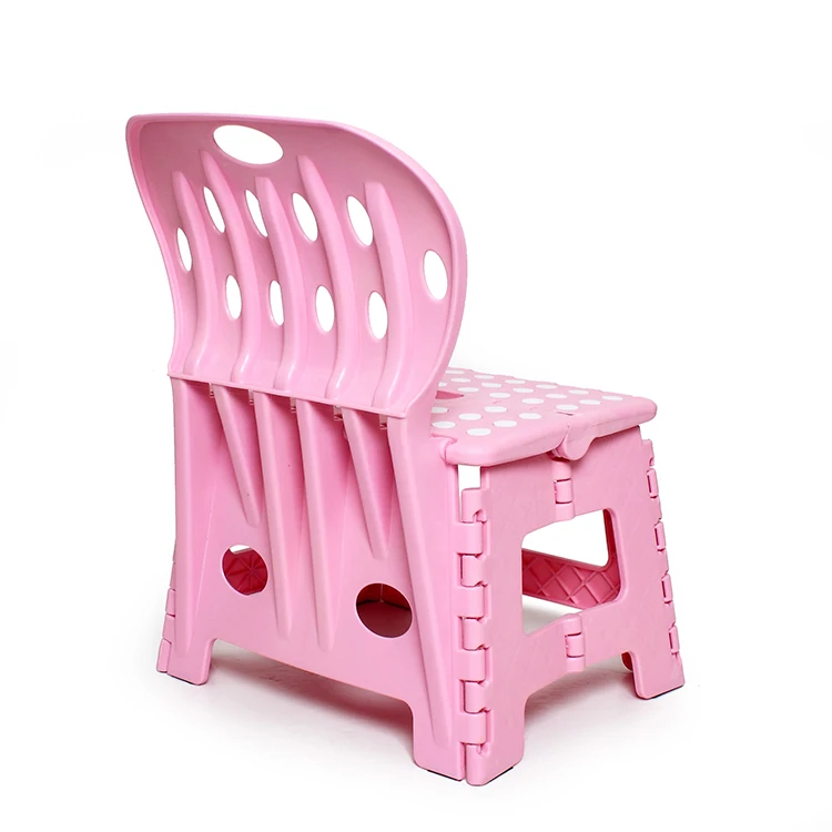 
factory price 9 inches pink backrest foldable chair 