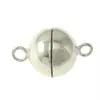 Round 925 Sterling Silver Magnetic Clasp single-strand 8mm 82848