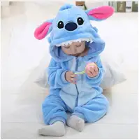 

New Arrival Cartoon Design Baby Flannel Clothes winter Stich modelling Soft baby Romper