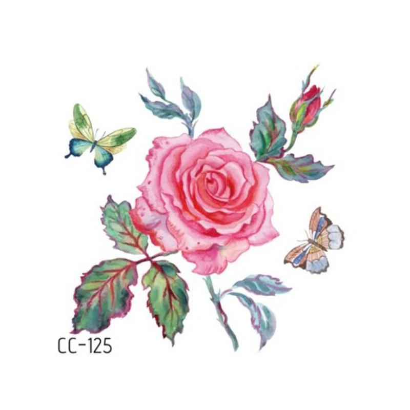 

Free Shipping Body sticker Floral Temporary Tattoos