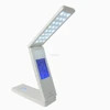 Foldable led desk lamp with digital clock