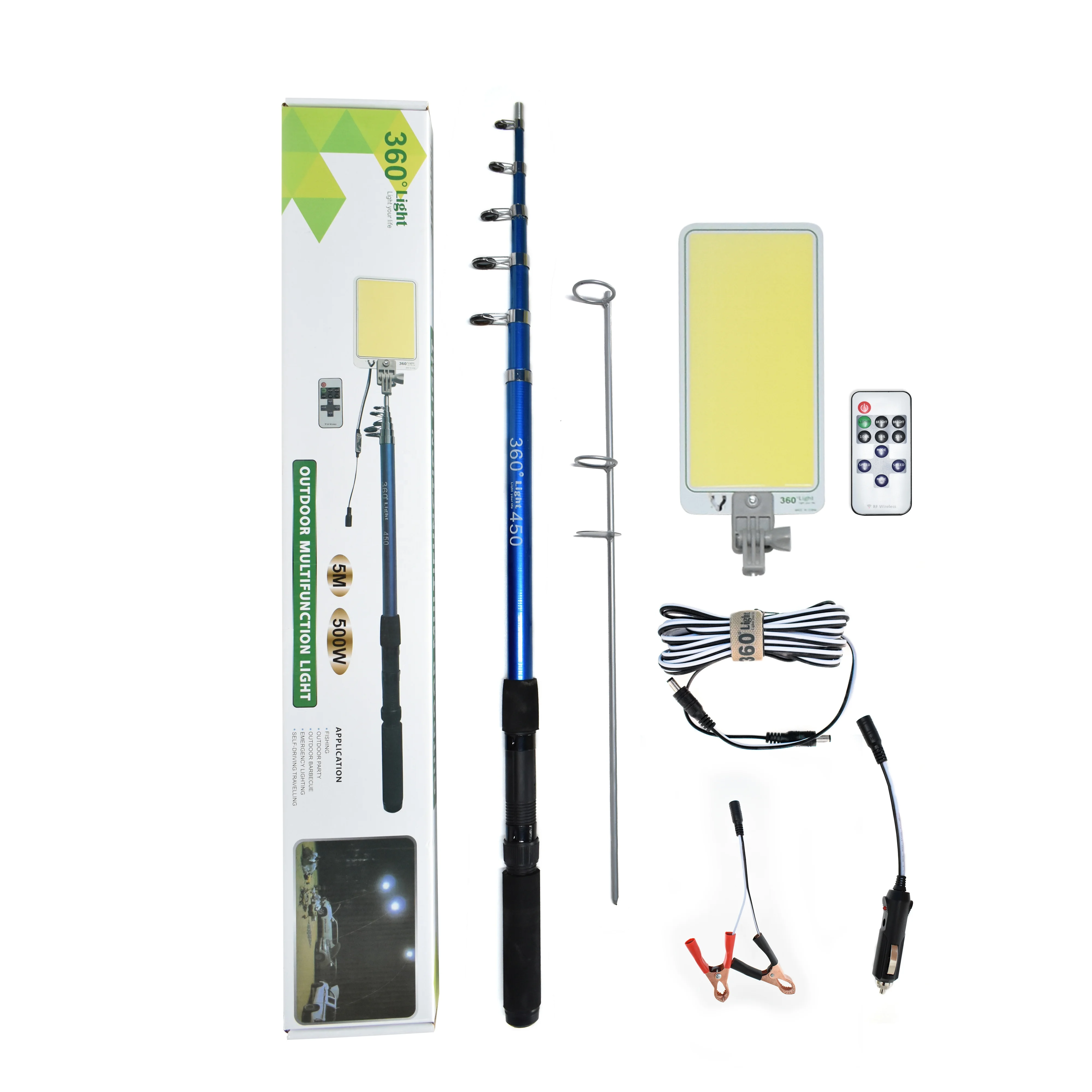 telescopic fishing rod light