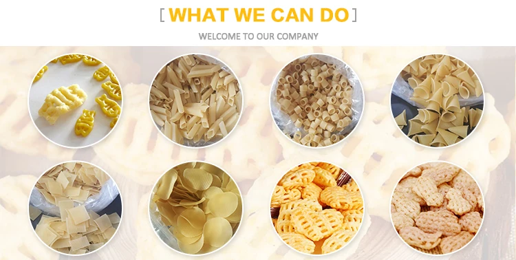 Crispy continuous fry wheat corn chip pellet snack food making extruder machine/production line equipment China factory