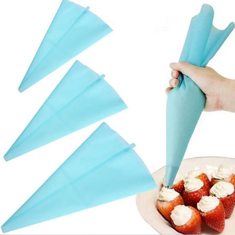 

Tryme Reusable Silicone Icing Piping Cream Pastry Bag Cake Decorating Tool For Fondant DIY Cupcake Patisserie Decorating Bag Bak