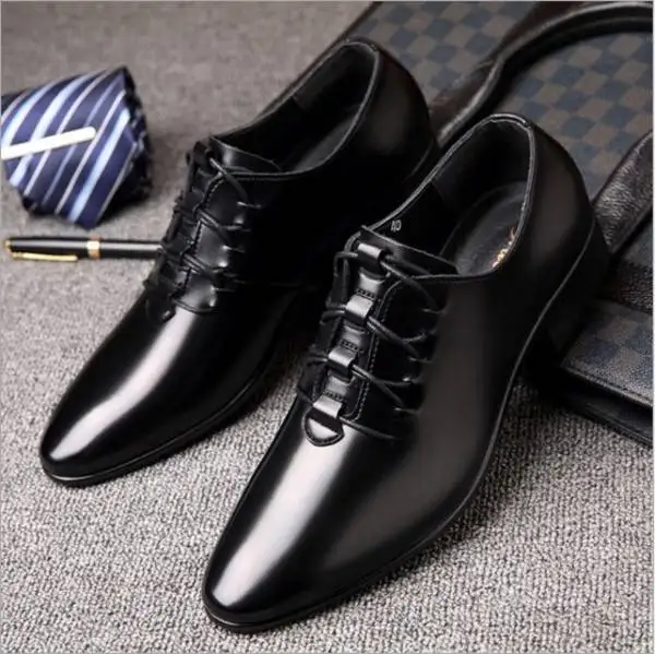 

Men British Business Leather Office Oxford Casual Loafers Flat Lace-up Dress Shoes