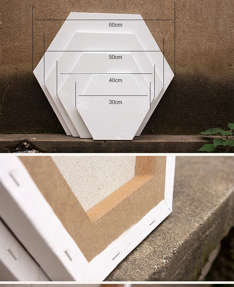 Triple Primed Linen Blend Slim Profile Hexagon Shape Wholesale