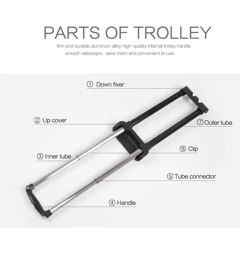 Suitcase Accessories Pull Handle Luggage Spare Part Telescopic Trolley