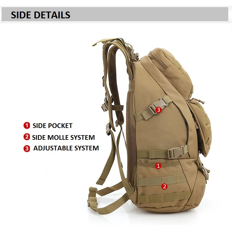 40l military travel backpack extra large  square backpack