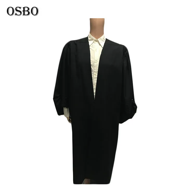 Wholesale Polyester High Quality Cheap Discount Clergy Robes Black