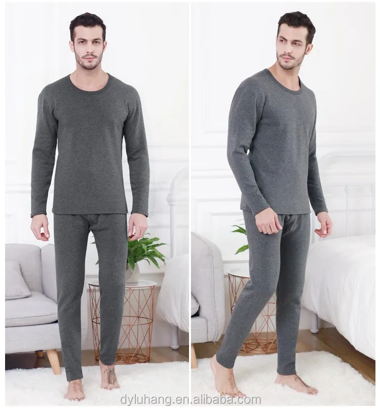 2 Hot Sale Mens Long Johns Thermal Undergarments Thermal Top Underwear ...