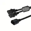 Power Manufacturer Flexible Extension Cord Connector Iec C13 To C14 Splitter Cable Y Cable
