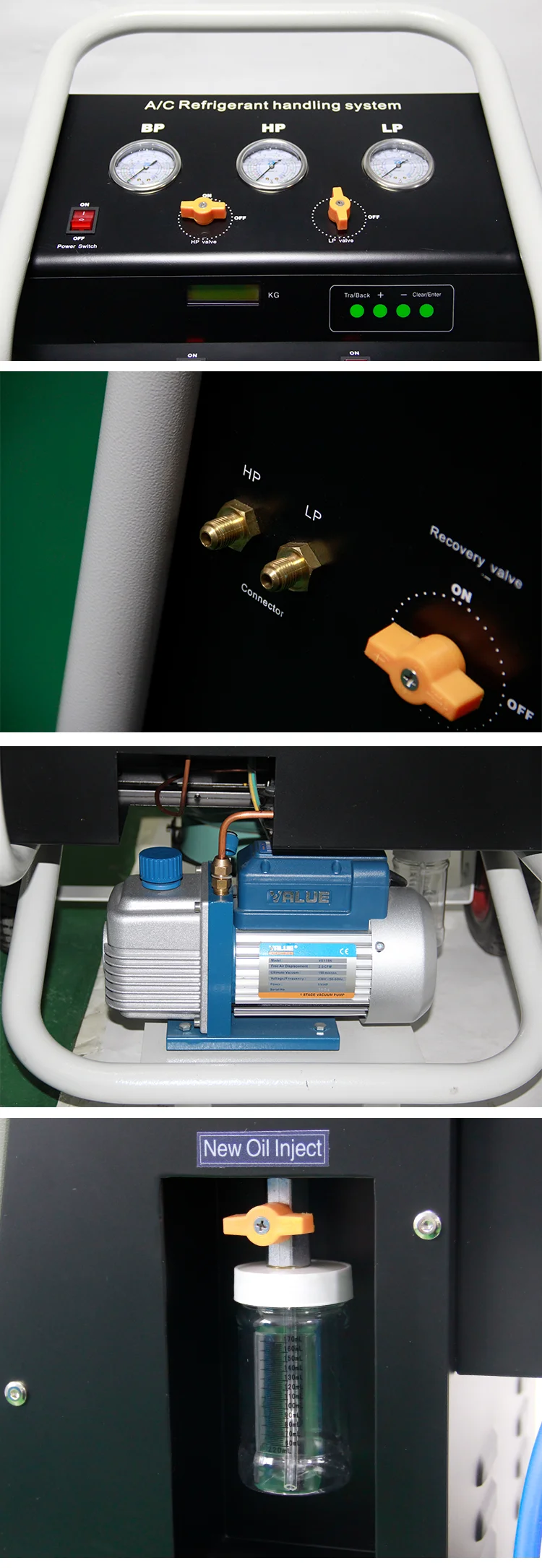 Car AC Refrigerant Recycle Recovery Machine Flushing Machine