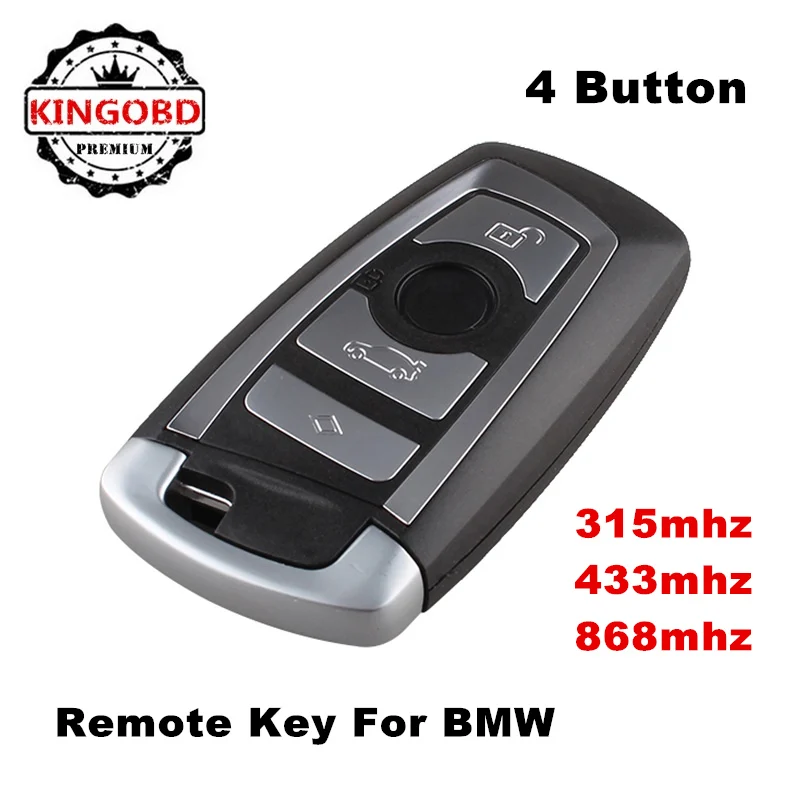 

Keyless Remote control auto smart card car key for BMW key cas4 F series 4 button 315mhz 433MHz 868mhz