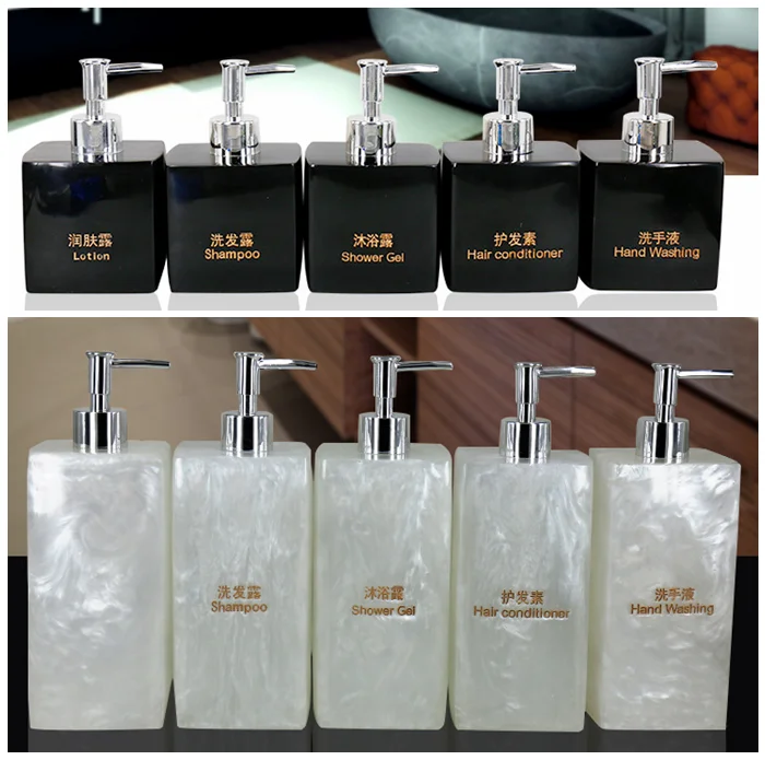 Black Polished Hotel Supply Bath Polyresin Accessories Vase