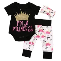 

WWW022A hot selling children clothing baby girl princess clothes romper with headband