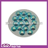Bulk SS4~SS30 Blue Zircon Round Flatback Non-hotfix Rhinestone for clothing