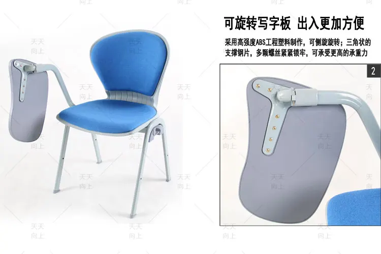 Plastic writing Tablet Chair Cloth-Padded Chair School Sketching Chair Ergonomic