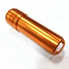 Hot sale aluminum with anodise various color waterproof capsule shape mini portable metal pill box with keychain